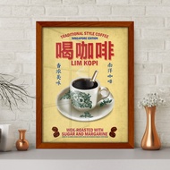 Edition Retro Coffeeshop Lim Kopi Poster Artprint