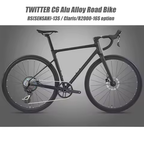 TWITTER C6 Light Weight Aluminum alloy Road Bike 13S Claris/R2000-16S Hydraulic Disc Brake Racing Bi