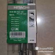 Hitachi Drill Bit Set D 5pcs
