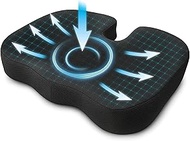 Lakurasu Chair Pad, Cushion, Memory Foam, Uneven Fit, Supervised by Chiropractor, Cover, Anti-Slip, 