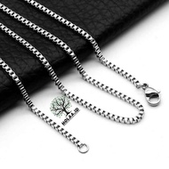 Stainless Steel Italian Titanium Chain Necklace (Stainless Steel 316L)