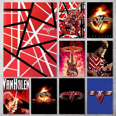 Eddie Van Halen Music Poster Gallery Prints Painting Wall Canvas Pictures Living Room Sticker
