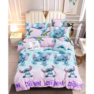 Sasha’s lilo and Stitch 3in1 Premium Canadian cotton bedsheet Fully garterized with 2 pillowcase