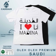T-SHIRT BY MAKKAH MECCA MADINAH WEAR COUNTRYTAG ASAL COTTON 24S SOUVENIR PREMIUM GIFT