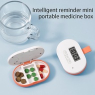 [BONBON Home Storage] Mini Portable 3Grid Pill Box electronic Smart Reminder Digital Alarm Pill Organizer Timing Pill Reminder Storage Box Medicine