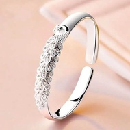 braceletsilver bracelet Gypsophila Plated 999 silver Female Four-Leaf Clover Mori Style Korean Versi