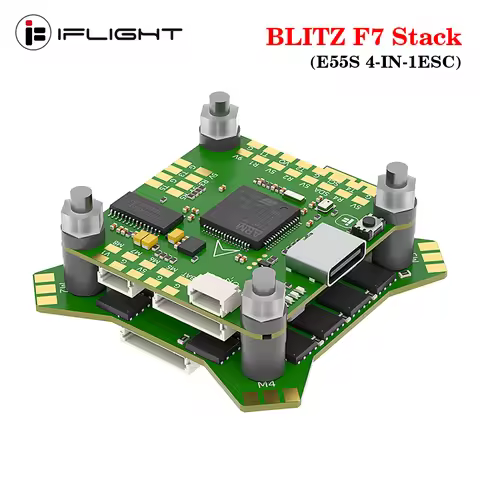 IFlight BLITZ F722 F7 Flight Controller ICM42688 OSD Flash 32MB Barometer W/ E55S 4in1 2-6S ESC/ 1.6