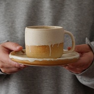 Rustic Ceramic Mug With Coaster