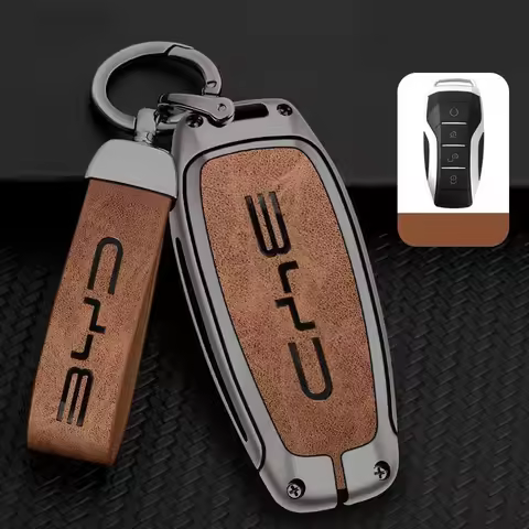 Alloy Car Key Case Cover Holder for BYD Second Song Pro Tang Dm QIn PLUS MAX Yuan Generation Atto 3 