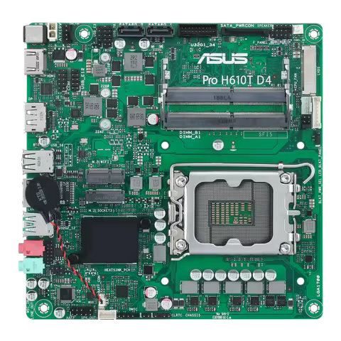 Asus Pro H610T D4 Mini-ITX Motherboard Intel H610 DDR4 64GB M.2 support I5-14500 i7-13700 i5-12600 i