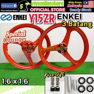 ENKEI 3 Batang Sport Rim Full Chop Rim Orange Yamaha Y15ZR V1 - V2 Y15 Y150 1.6/1.6 SIAP Bearing Bus