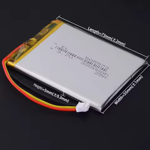 PH2.0mm 3Pin 505573 3.7V 3000mAh Rechargeable Lithium Polymer Battery Lipo Batteries