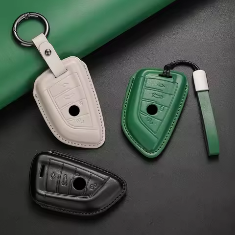 Car Key Protective Leather Case, Key Protective Cover, Suitable for All Models of 5 Series/3 Series/