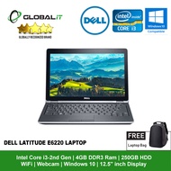 (Refurbished Notebook) Dell Latitude E6220 Laptop / 12.5 inch LCD / Intel Core i3/i5/i7-2nd Gen / 4GB DDR3 Ram / 250GB HDD / WiFi / Windows 10 / Webcam