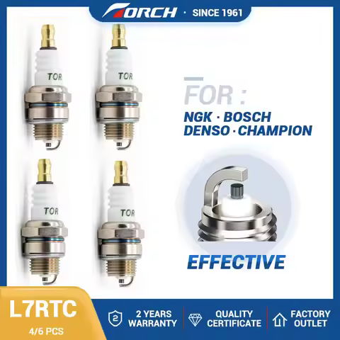New 4pcs/6pcs Torch Spark Plug L7RTC for XST2974 for WSR6F Champion RCJ7Y Denso W22MPR-U Candle BPMR