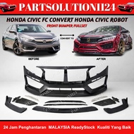 HONDA CIVIC FC 2016-2019 CONVERT CIVIC ROBOTECH RS STYLE FRONT BUMPER BODYKIT WITH LIP