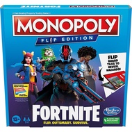 [sgstock] Monopoly Flip Edition: Fortnite Board Game for Ages 13+, Monopoly Game Inspired by Fortnite Video Game, Board