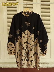 MELARGE - Tunik Batik Hanum Tunik Batik Wanita Jumbo Tunik Batik Modern Baju Cewek Bigsize 3XL LD 12