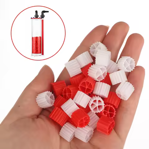 1Bag Wihte Red K1 Filter Media Biological Filtration Media Bio Ball Water Treatment For Fish Tank Aq