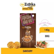 Eureka BBQ Popcorn 140g Pack. Quick delivery. 5 flavours of 140g aluminium packs available.