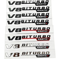 Suitable for Benz AMG Side Label V8 V12 BITURBO4MATIC Car Label Fender Sticker Modified Word Label