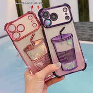 JRYU OPPO Bubble Tea Cup Quicksand Softcase OppoA6C RENO16 RENO16F A6 A6X A6 PRO A5X A5i A5 2025 A3X