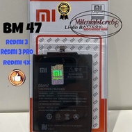 Baterai Batteray Xiaomi Bm-47/ Redmi 3/Redmi 3S/Redmi 4X Original 100%