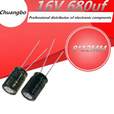 10-20pcs/ 16V680UF 8*12 680uf 16V low ESR/impedance high frequency aluminum electrolytic capacitor s