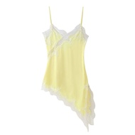 KONDALA Ren Nâu Cổ Chữ V Cami Hở Lưng Đầm Gợi Cảm Sang Trọng Đầm Dự Tiệc Nữ Y2K Phong Cách Bất Đối X