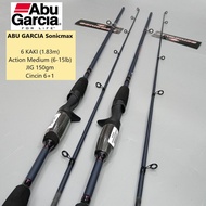 ABU GARCIA BC SONICMAX 6 KAKI 6-15lb Medium Fishing Rod JORAN PANCING