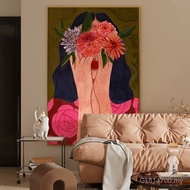 Hanging Paintings Modern Living Room Simple Beautiful Vertical Version Entrance Sofa Flowers Abstrac