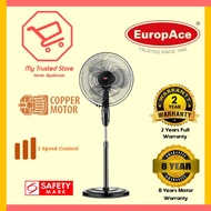 EuropAce (ESF 2160W) 16 Inch Stand Fan with Timer