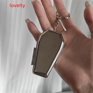 *Lovelty* Coffin Style Keychain Pendant With Ashtray Portable Metal Ashtray With Keychain Decorations Hanging Decor