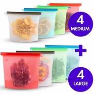 1000ml 1500ml Silicone Storage Bag Reusable Silicone Food Storage Bags For Food Seal Ziplock Freezer
