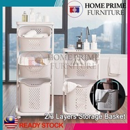 HOME PRIME S5 Laundry Basket 2/3 Tier Laundry Baskets Bathroom Storage Basket Clothes Storage Rack