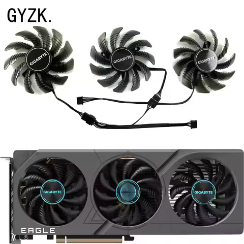 new For GIGABYTE RTX4060 4060ti 4070 EAGLE OC Graphics Card Replacement Fan PLD08010S12HH