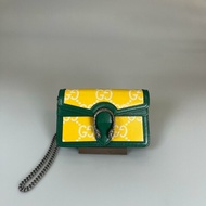 GUCCI 476432  綠拚色酒神包 MINI