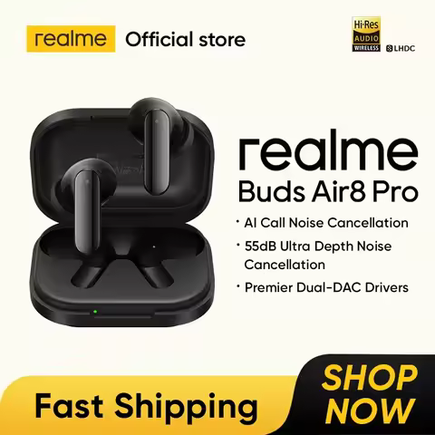 Global Version realme Buds Air 8 Pro TWS Earphone 55dB Noise cancelling depth True Wireless Earphone