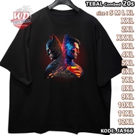 BATMAN SUPERMAN T-SHIRTS BIG SIZE CODE JA966 JUMBO 2XL 3XL 4XL 5XL 6XL 7XL 8XL 9XL 10XL 11XL 12XL