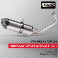 Motorcycle exhaust pipe stainless steel 51MM interface scooter front connecting rod pipe suitable fo