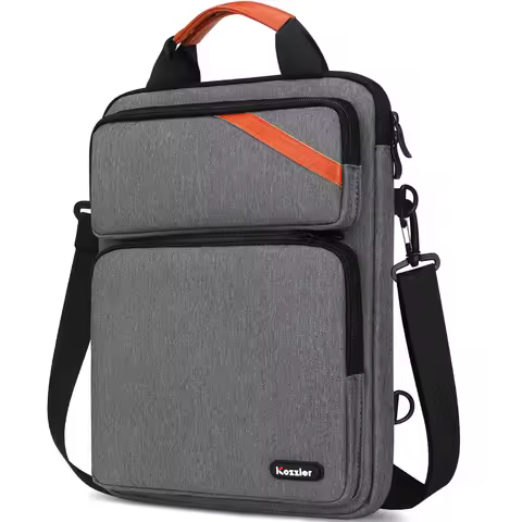 iCozzier 12.9-13.3 inch Laptop Shoulder Bag, Double Pocket Laptop Sleeve Tablet Case for MacBook Pro