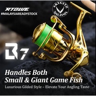 BEARKING RTBLUE B7 Bright Gold All-Water Ready 10KG Max Drag Power Spinning Reel, MALAYSIA Stock