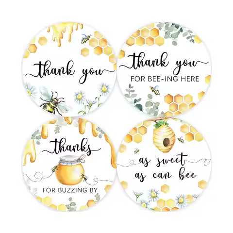 Bumblebee Thank You Stickers, Baby Shower Thank You Stickers,Mommy to Bee Baby Shower Gift Tag Decor