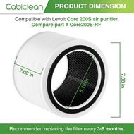 Cabiclean 2 Pack Core 200S Replacement Filter, Compatible with LEVOIT Core 200S Smart WiFi Air Purif