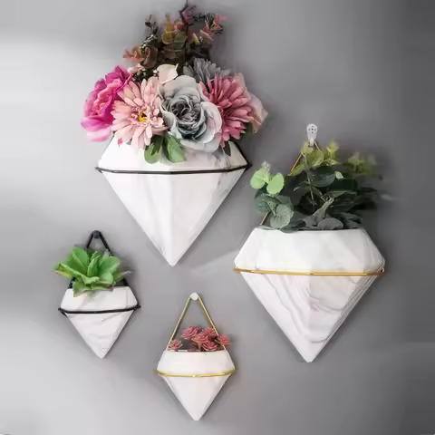 Wall Hanging Flower Pot Creative Artificial Plant Dried Flower Pot Ceramic Flower Pot