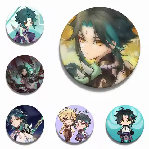 Genshin Impact Xiao Anime Brooches Cute Cartoon Badge Jacket Jeans Lapel Pin Gift Accessorie A