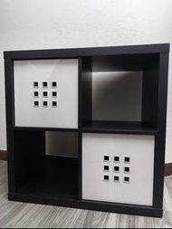 IKEA Kallax 黑色儲物四格櫃