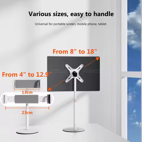 Keepro Portable Monitor Stand Height Adjustable Vesa Monitor Tablet Stand Free Standing Low Profile 