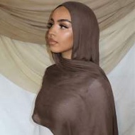 Solid Color Basic Headscarf, Middle Eastern Style, Breathable Chiffon Material, Lightweight And Comf