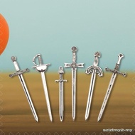 [SzlztmyeeMY] 6pcs Knight Sword Pendants Swords Miniature Long Sword for DIY Craft Necklace Jewelry 